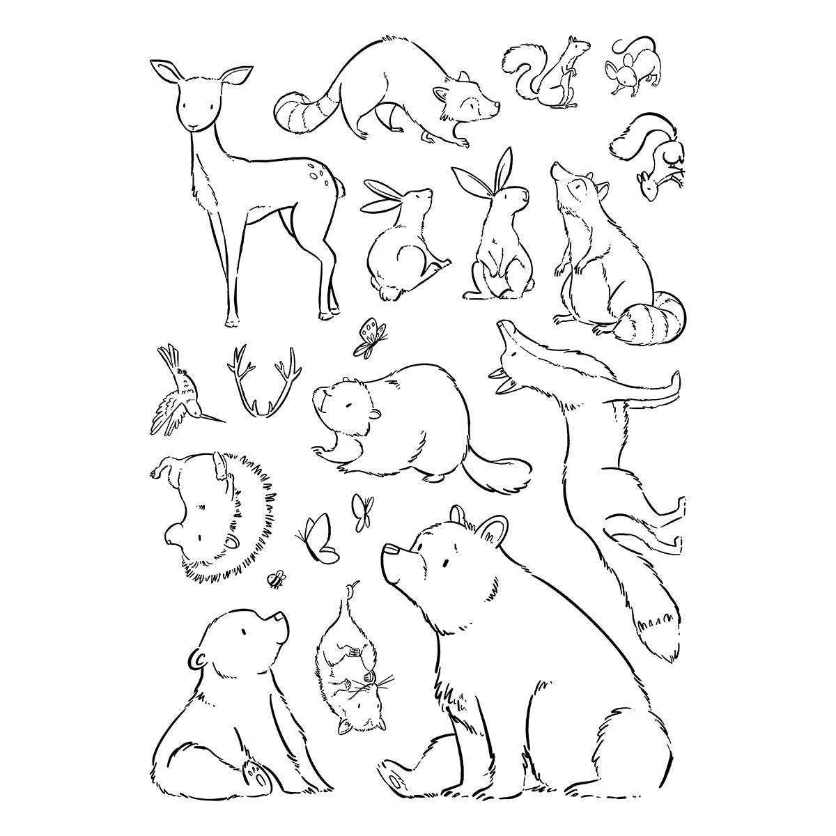 Spellbinders Wild Friends Clear Stamp Set by Josh Griffiths Studio