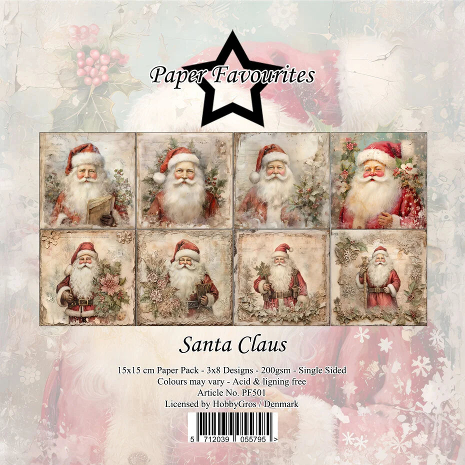 Paper Favourites Santa Claus 6 x 6 Inch Paper Pack - PF501