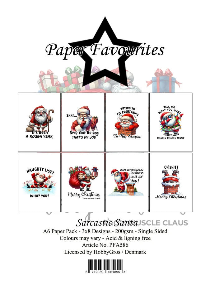 Paper Favourites Sarcastic Santa A6 Paper Pad - PFA586