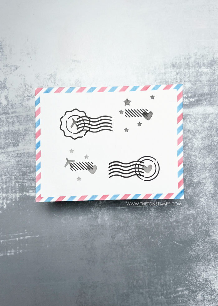 The Ton Stamps Postage: Stripes Stencils