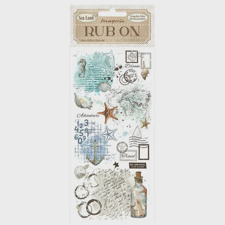 Stamperia Rub-on cm 10,16x21,6 - Sea Land bottle