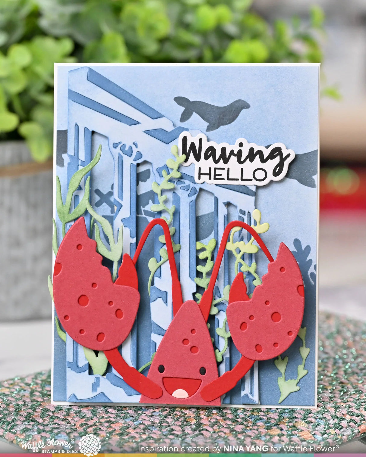 Waffle Flower Seafloor Silhouettes Stencil (422453)