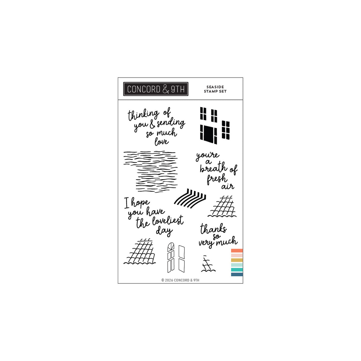 Concord & 9th Seaside Stamp Set (4 x 6) & Die Bundle