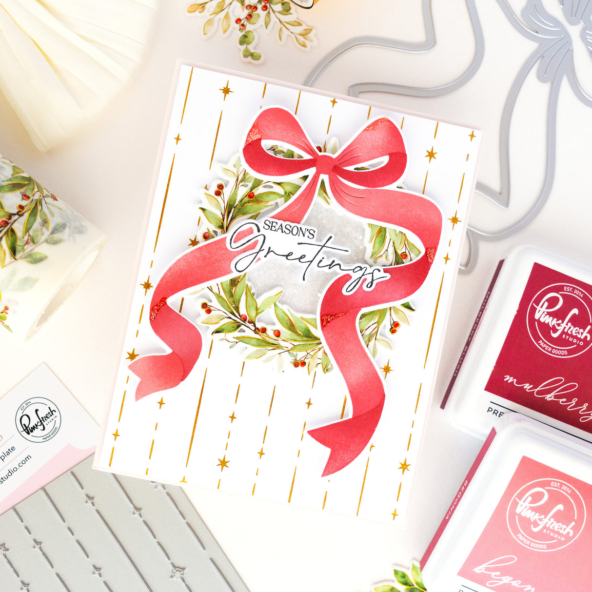 Pinkfresh Studio Starlit Strands press plate