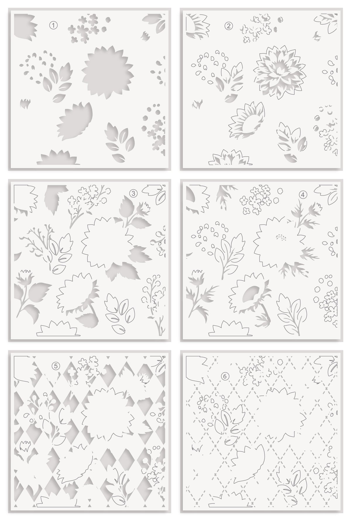 Altenew Stencil Art: Botanical Argyle & Add-on Die Bundle