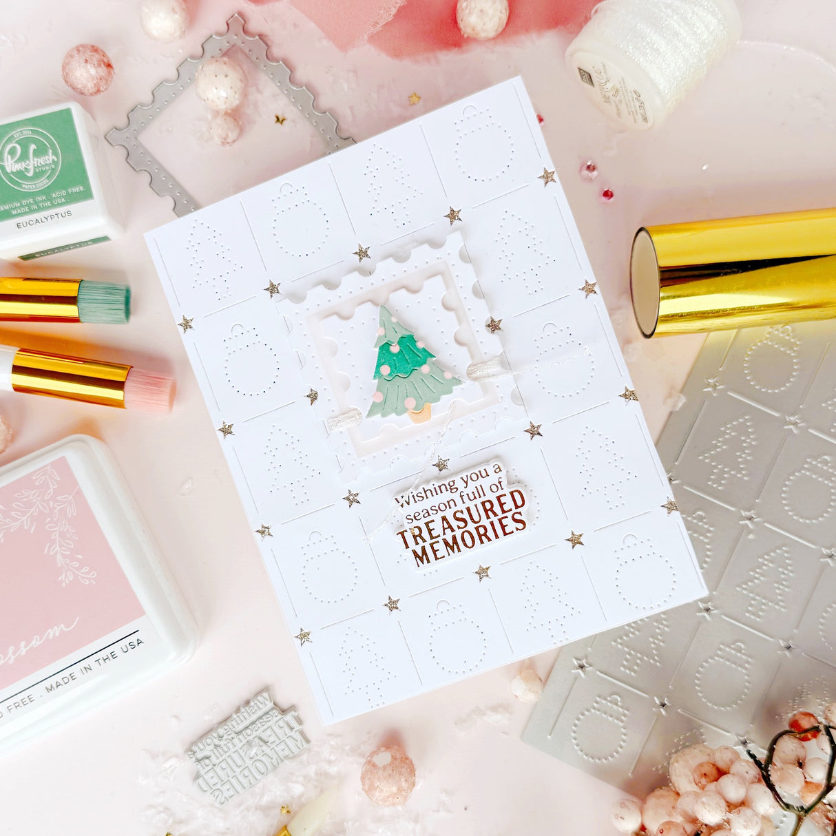 Pinkfresh Studio The Shelf Edit: Magic of the Season stamp/ Die/ Stencil Bundle