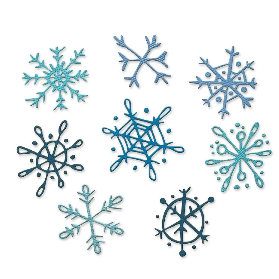 Sizzix Thinlits Die by Tim Holtz Scribbly Snowflakes (8pcs) (665582)