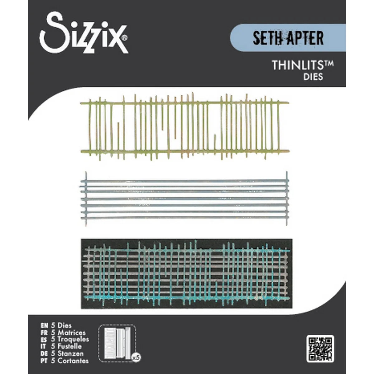 Sizzix Thinlits Die Set 5pcs Tracks by Seth Apter 666908