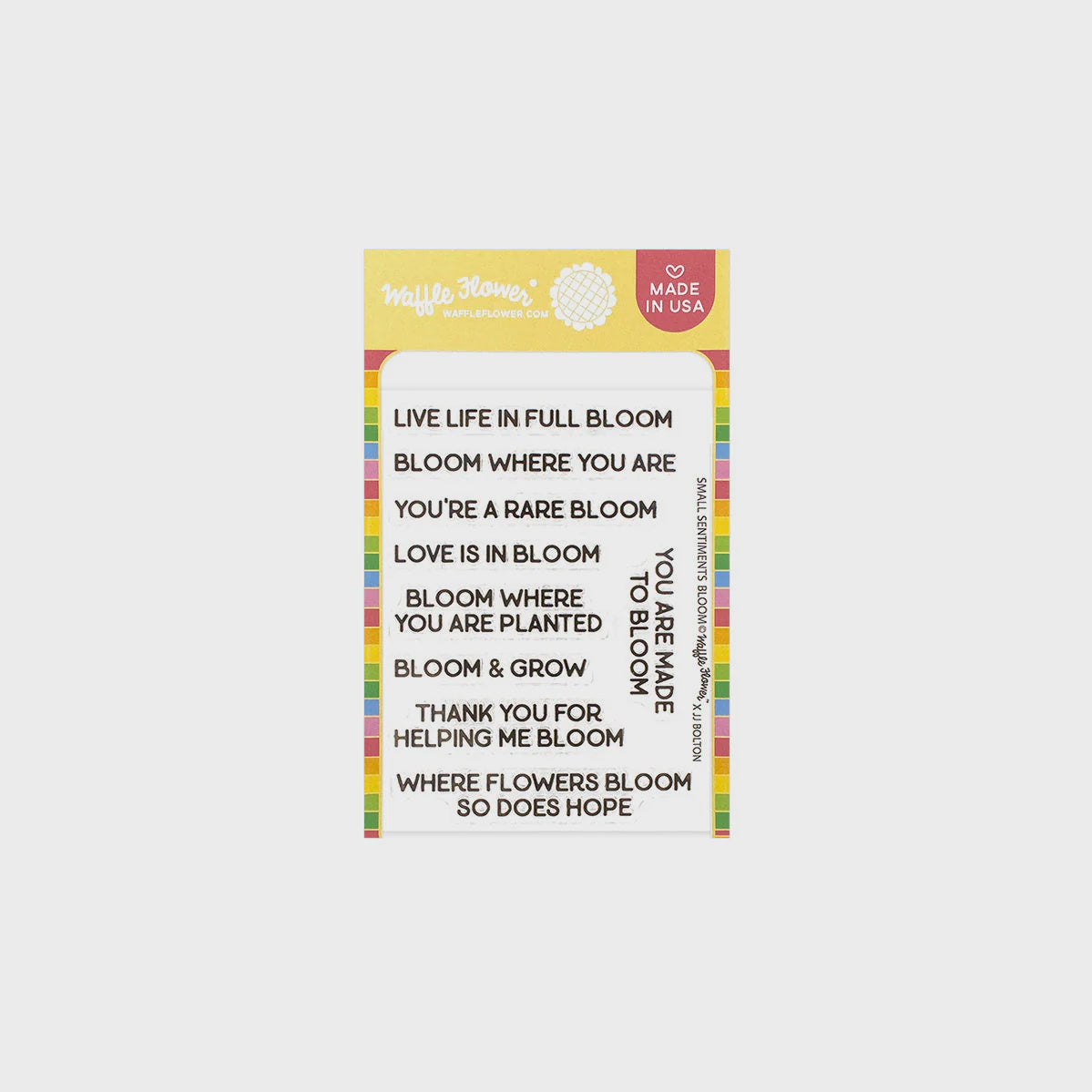 Waffle Flower Craft Small Sentiments Bloom Stamp Set