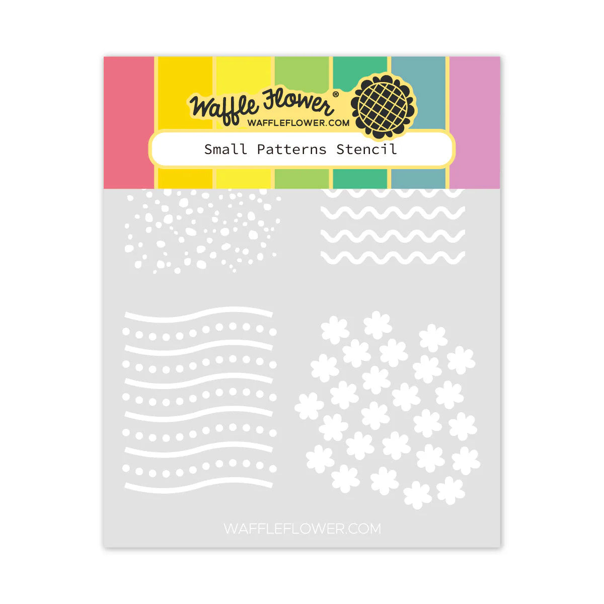 Waffle Flower Craft Small Patterns Stencil