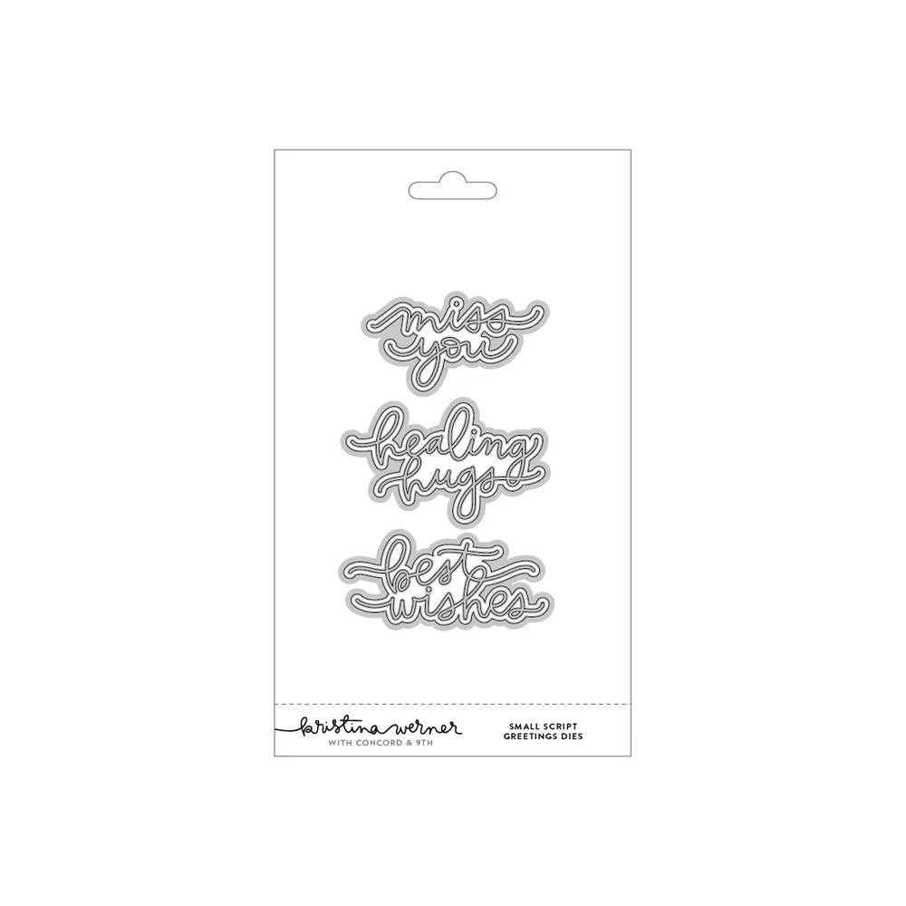 Concord & 9th KW Small Script Greetings Dies