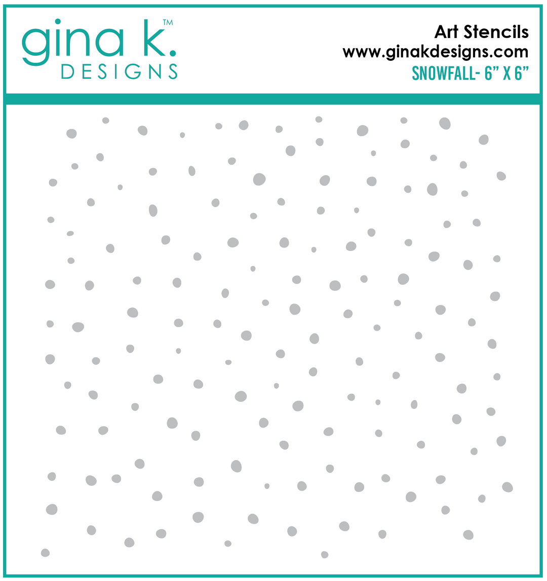 Gina K Designs STENCIL- Snowfall - GKDST24