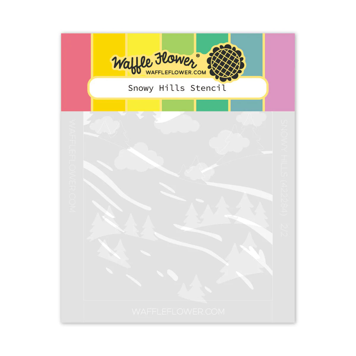 Waffle Flower Crafts Snowy Hills Stencil