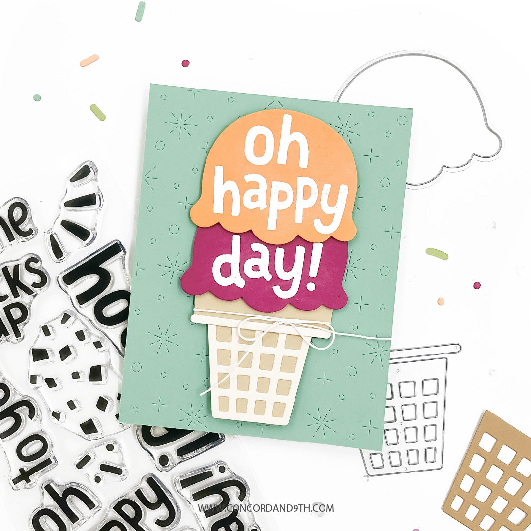 Concord & 9th So Many Scoops Stamp Set & Expandable Die (4 x 8)