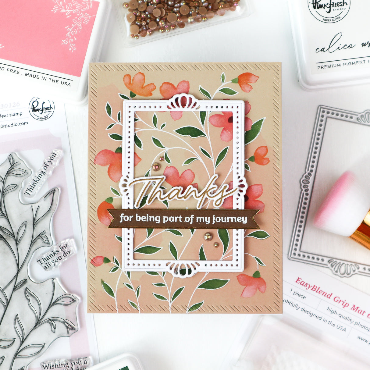 Pinkfresh Studio Soft Meadow Stamp/ Stencil Bundle