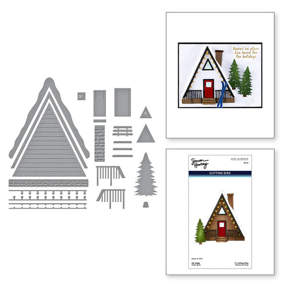 Spellbinders Ski Lodge Etched Dies - Simon Hurley