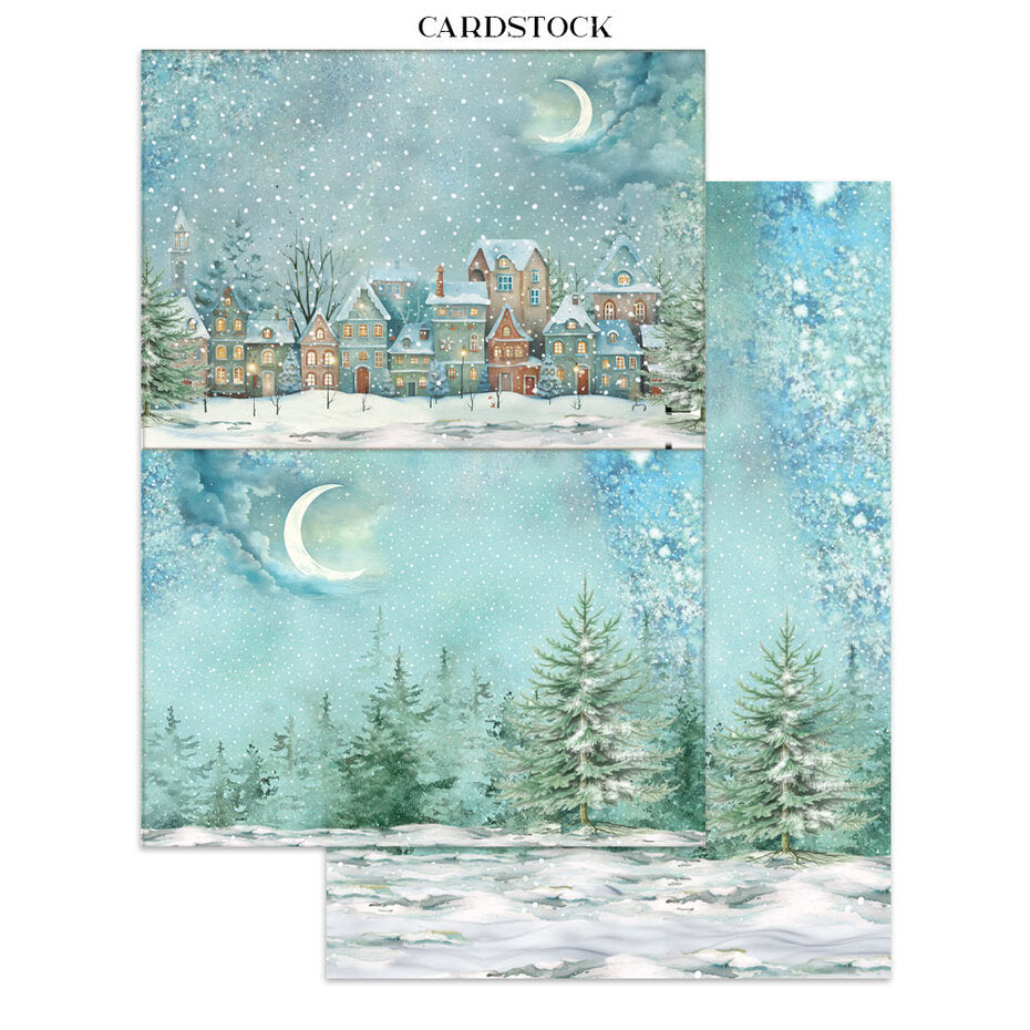 Stamperia Alice in Christmas Junk Journal Backgrounds, Stickers, Cut-Outs (SBJK03)