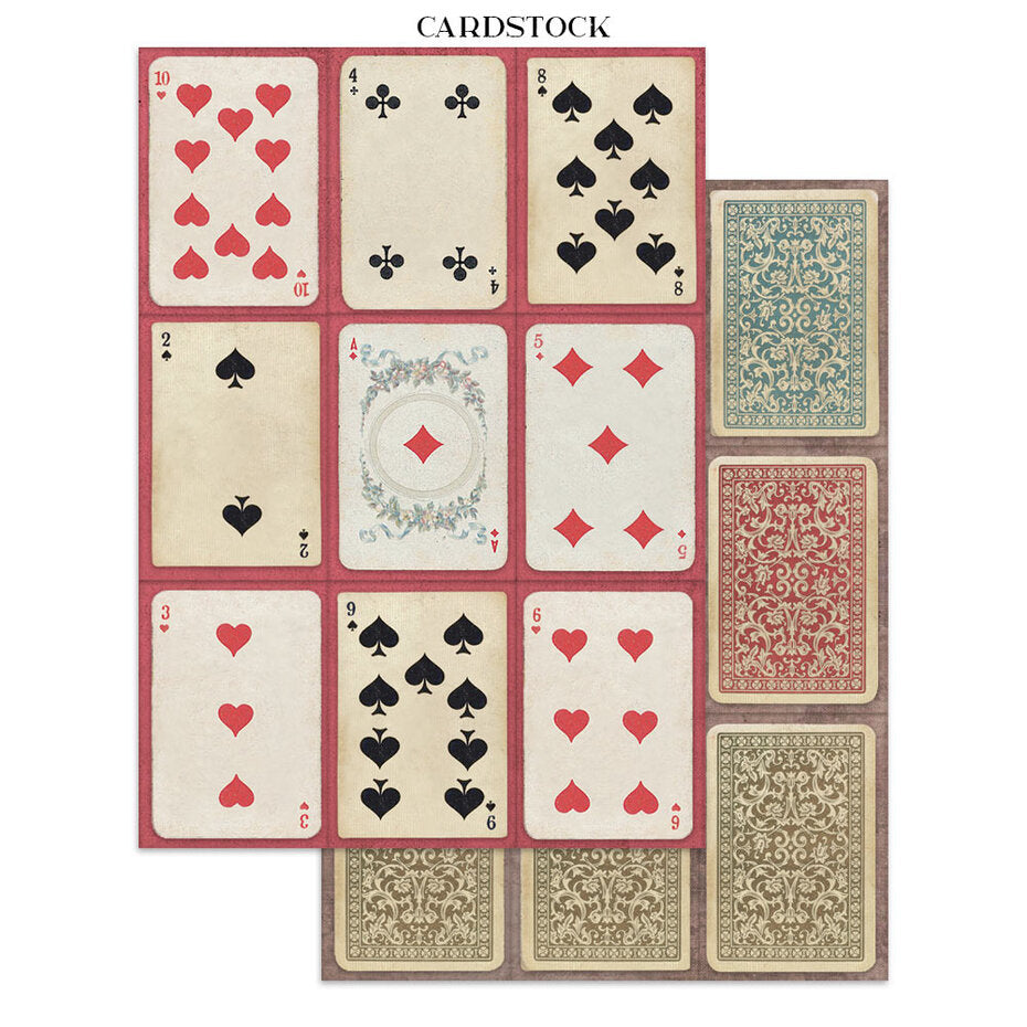 Stamperia Alice in Christmas Junk Journal Backgrounds, Stickers, Cut-Outs (SBJK03)