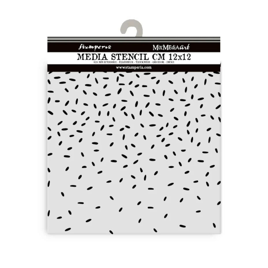 Stamperia Candy Christmas Thick Stencil 12x12cm Drippling with Sugar Sparkling (KSTDS51)