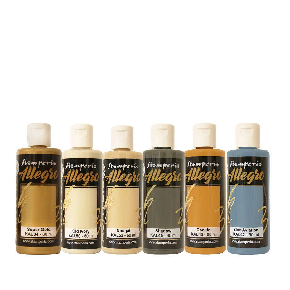 Stamperia White Christmas Allegro Paint Kit (6pcs) by Cristina Radovan