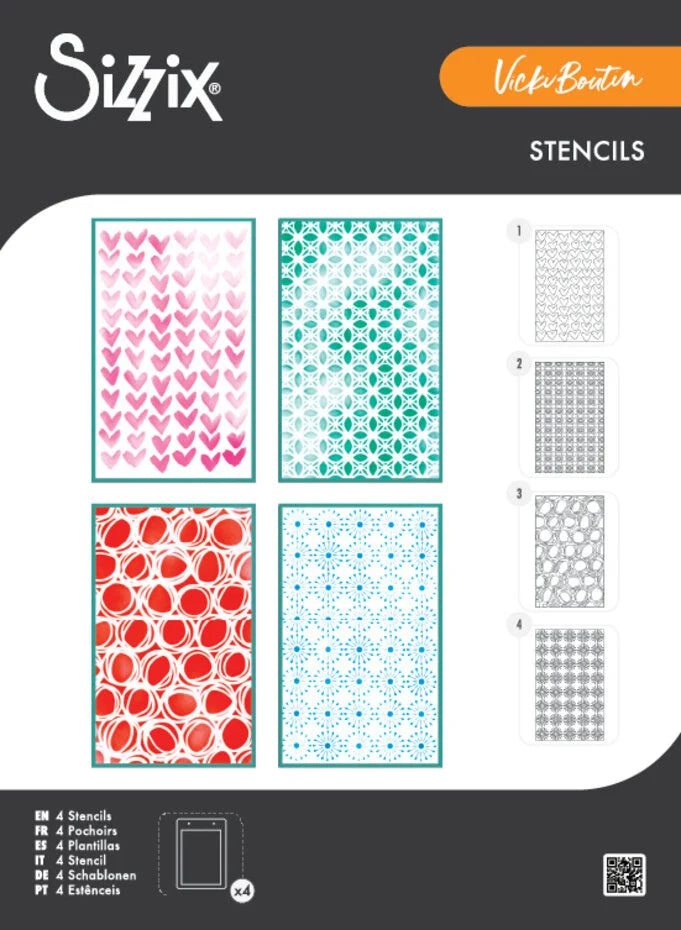 Sizzix Stencil A5 – Vicki Boutin Buildables Backgrounds #1 (667070)