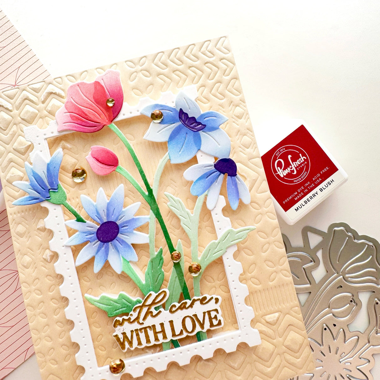 Pinkfresh Studio Wildflower Elegance stencil / Die Bundle