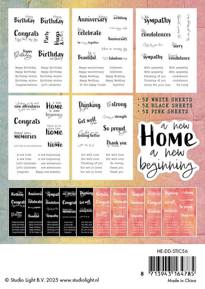 Studio Light Dragonfly Dreams Sticker Pad (HE-DD-STIC56)