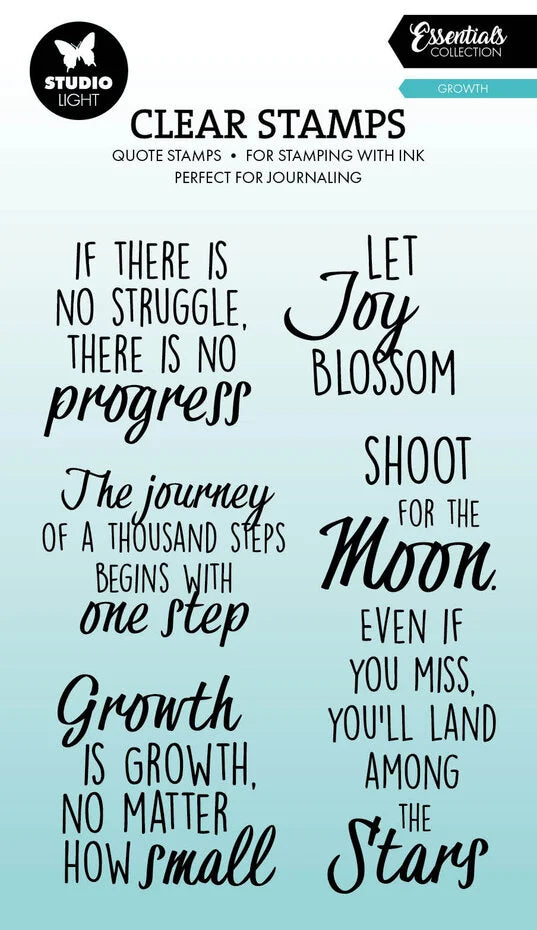 Studio Light Quotes Growth Essentials Clear Stamps (SL-ES-STAMP926)