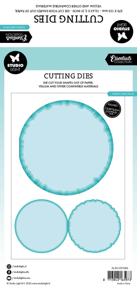 Studio Light Torn Edge Cutting Die Folded Card Circle (SL-ES-CD1086)