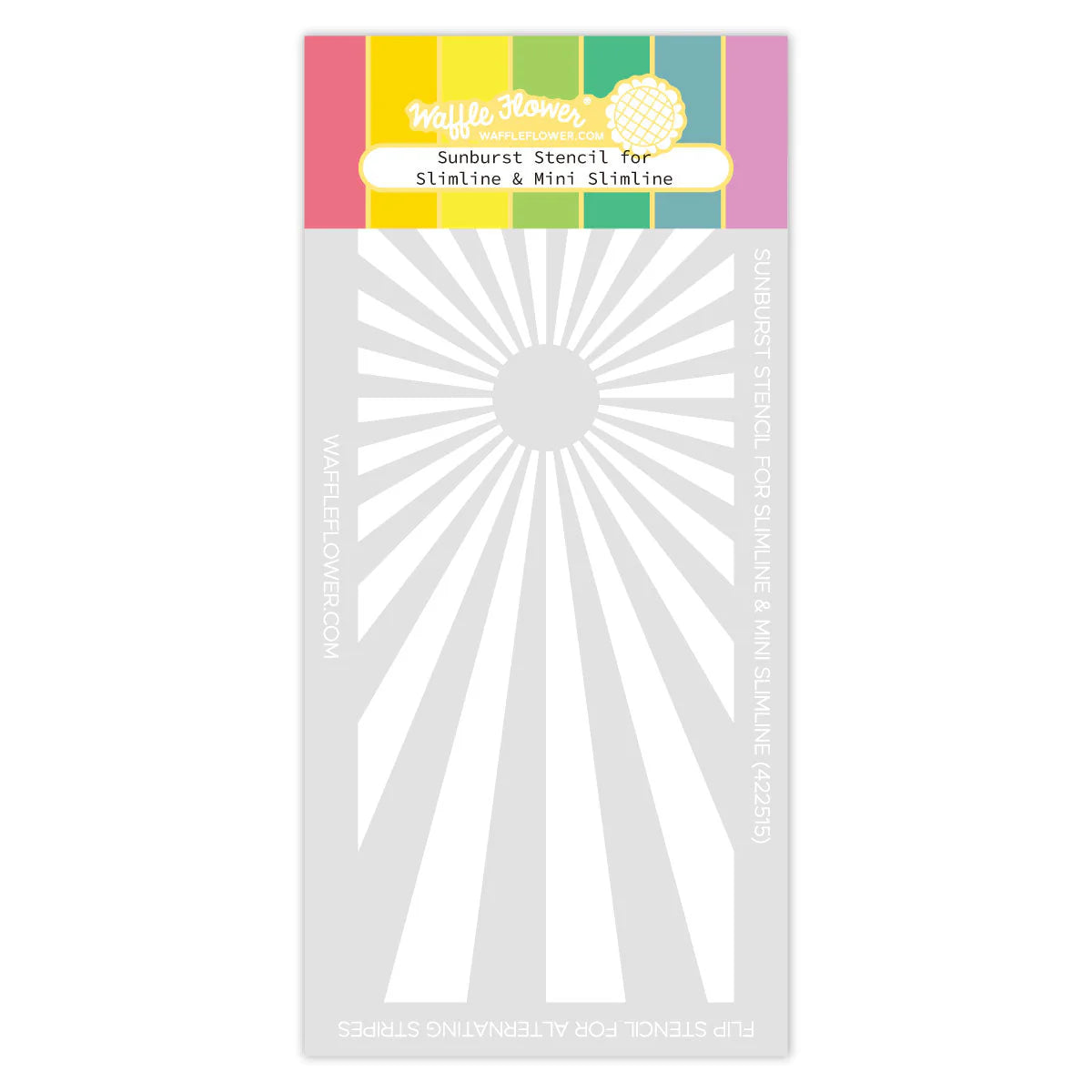 Waffle Flower Sunburst Stencil for Slimline & Mini Slimline - 422515
