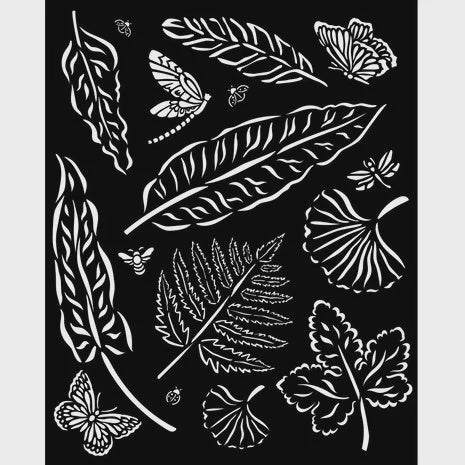 Stamperia Thick stencil cm 20X25 - Sunflower Art leaves