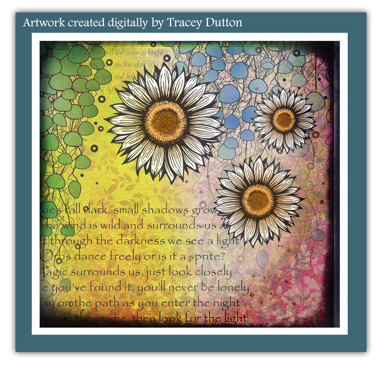 Lavinia Stamp Sunflower Heads Stamp LAV993