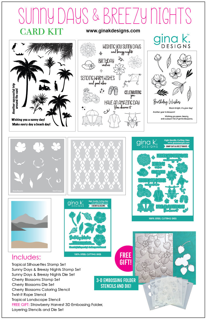 Gina K Design KIT- Sunny Days & Breezy Nights postage as per actuals