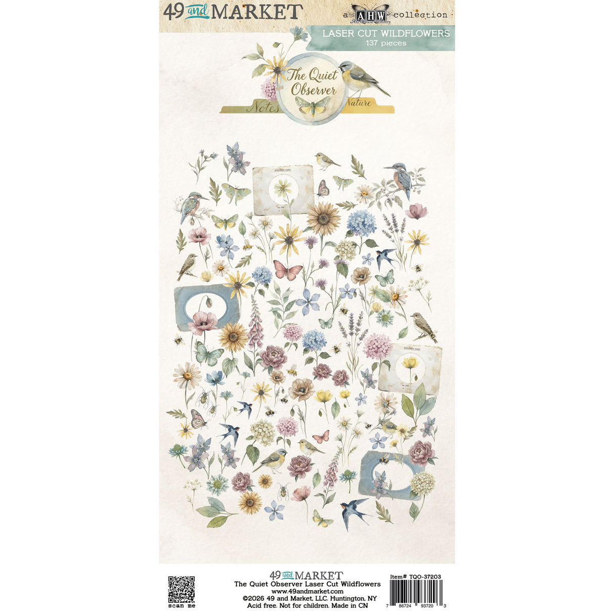 49 and Market The Quiet Observer Laser Cut Wildflowers - TQO-37203