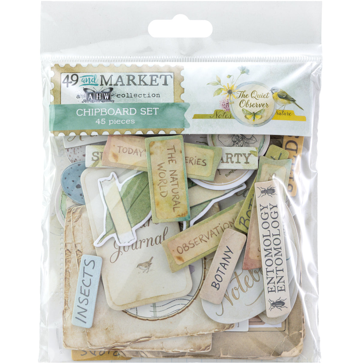 49 and Market The Quiet Observer Chipboard Set - TQO-37241