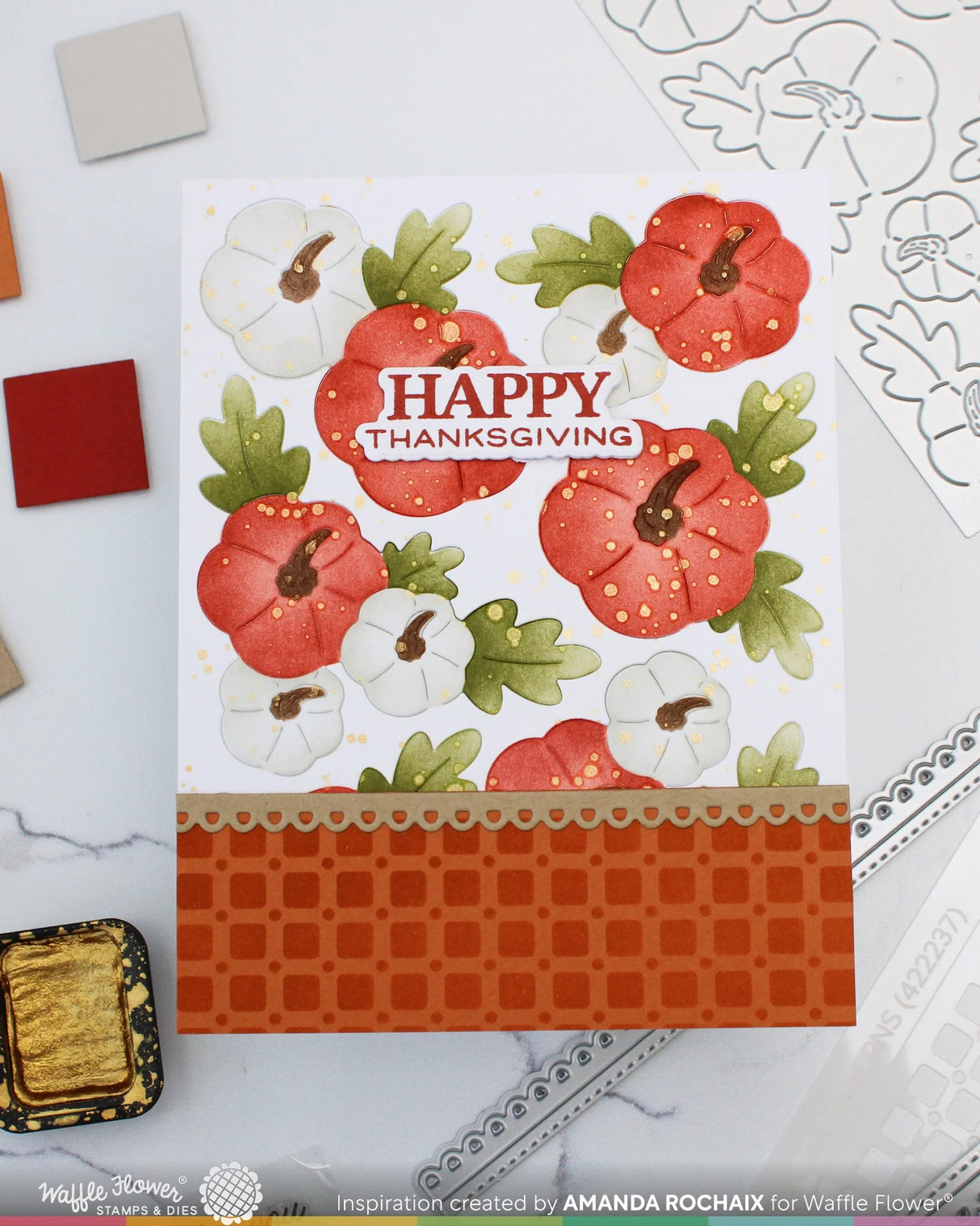 Waffle Flower Table Runner Die