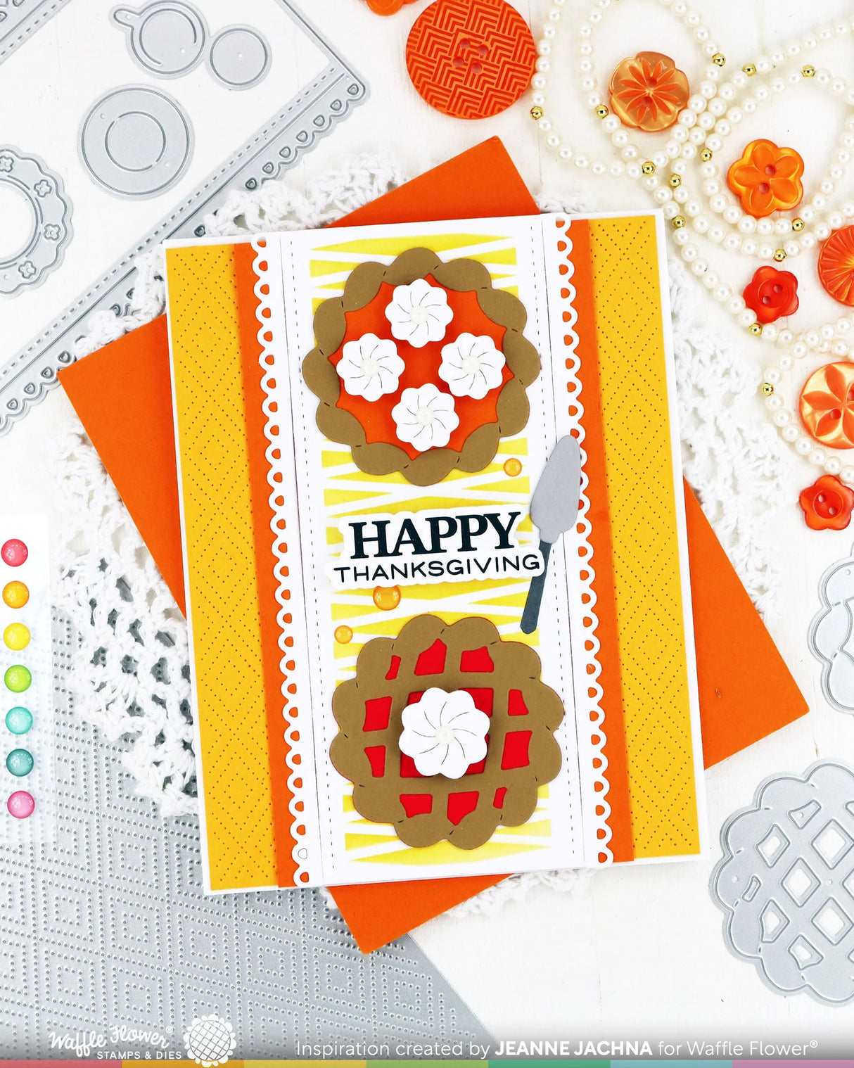 Waffle Flower Table Runner Pattern Stencil