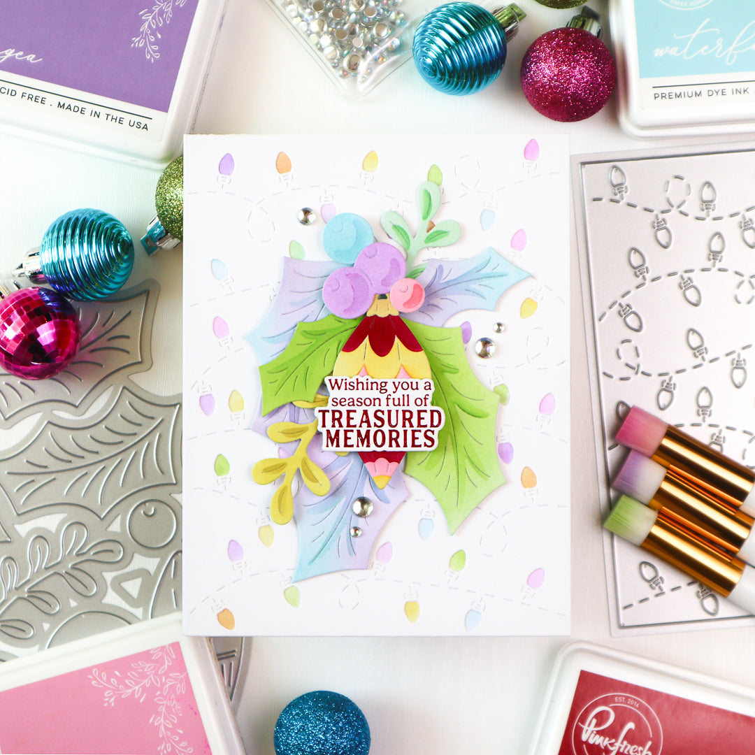 Pinkfresh Studio Timeless Tidings stencil/ Die Bundle