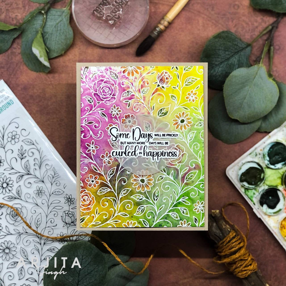 Gina K Design STAMPS- Tangled Garden Background Stamp