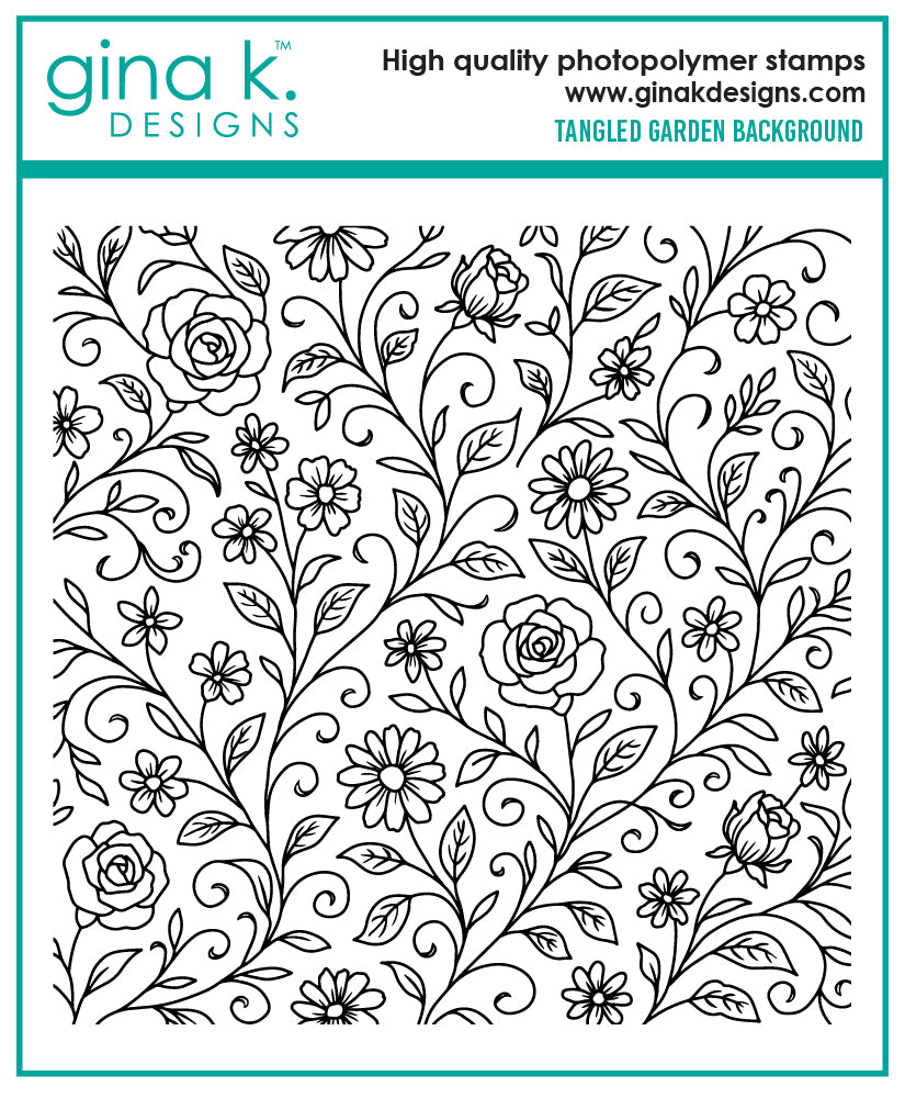 Gina K Design STAMPS- Tangled Garden Background Stamp