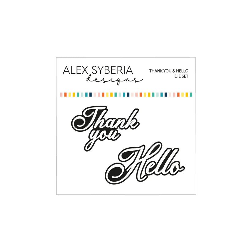 Alex Syberia Designs Thank You & Hello Die Set