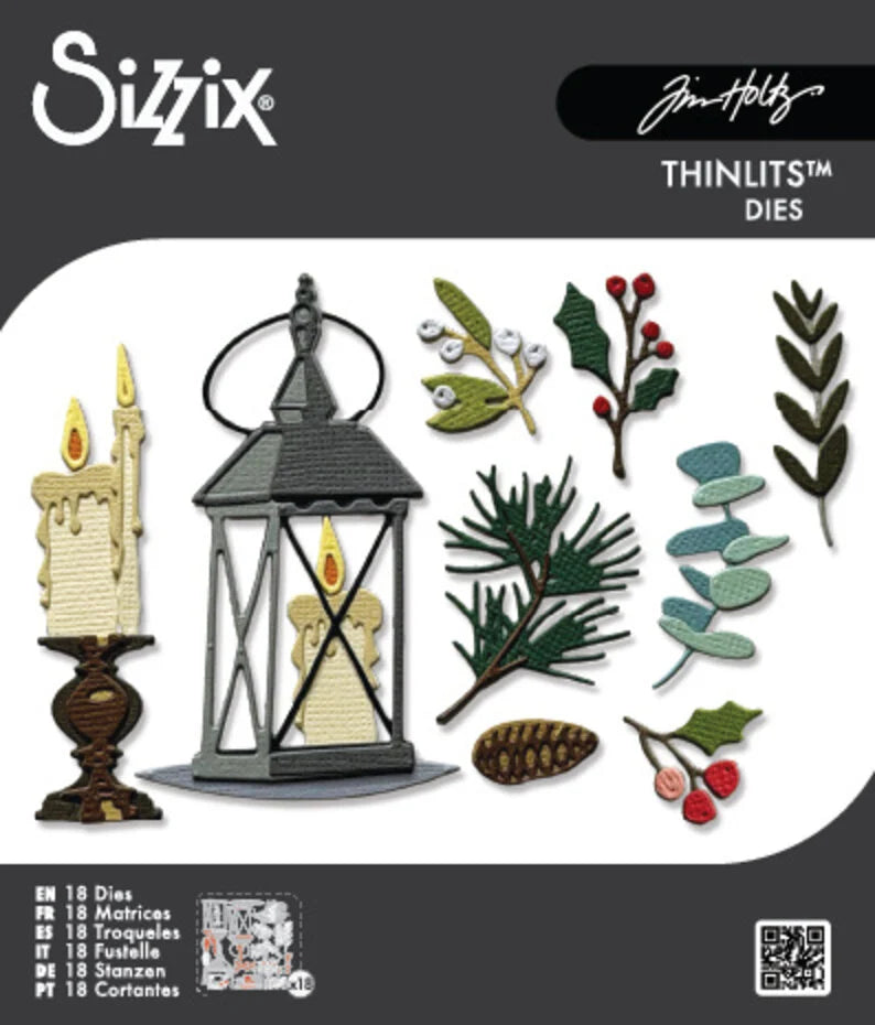 Sizzix Thinlits Die Vault Winter Candlelight (18pcs) by Tim Holtz - 667254