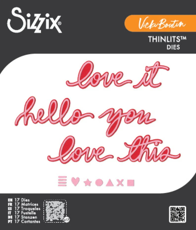 Sizzix Thinlits Die – Vicki Boutin Vicki Script #1 (667073)