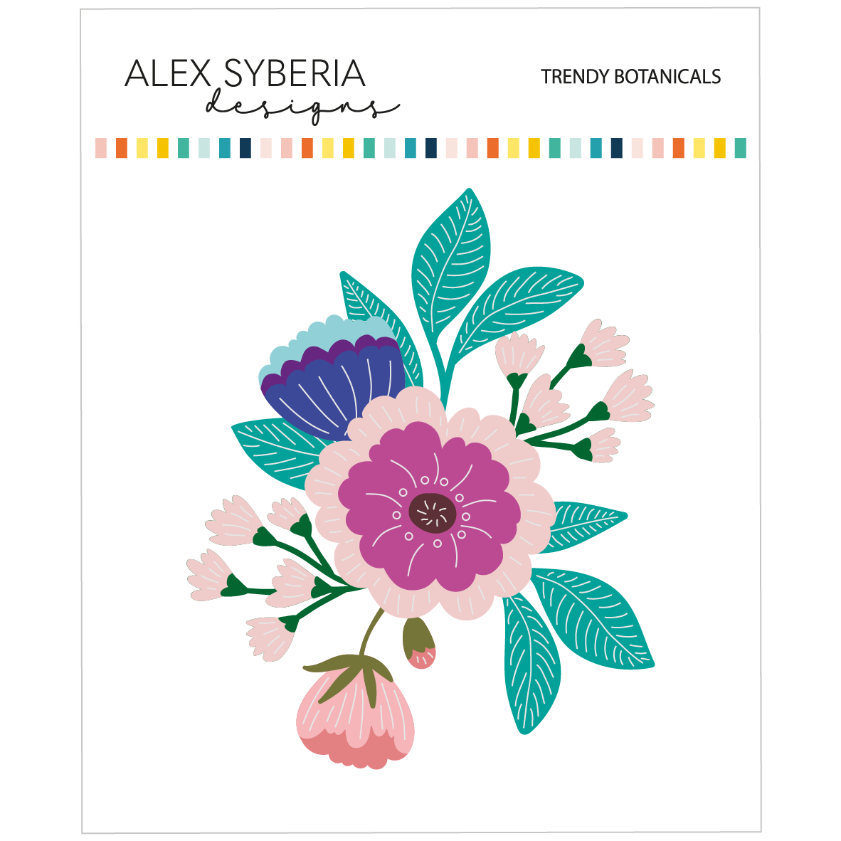 Alex Syberia Designs Trendy Botanicals Die Set ASD-D-183