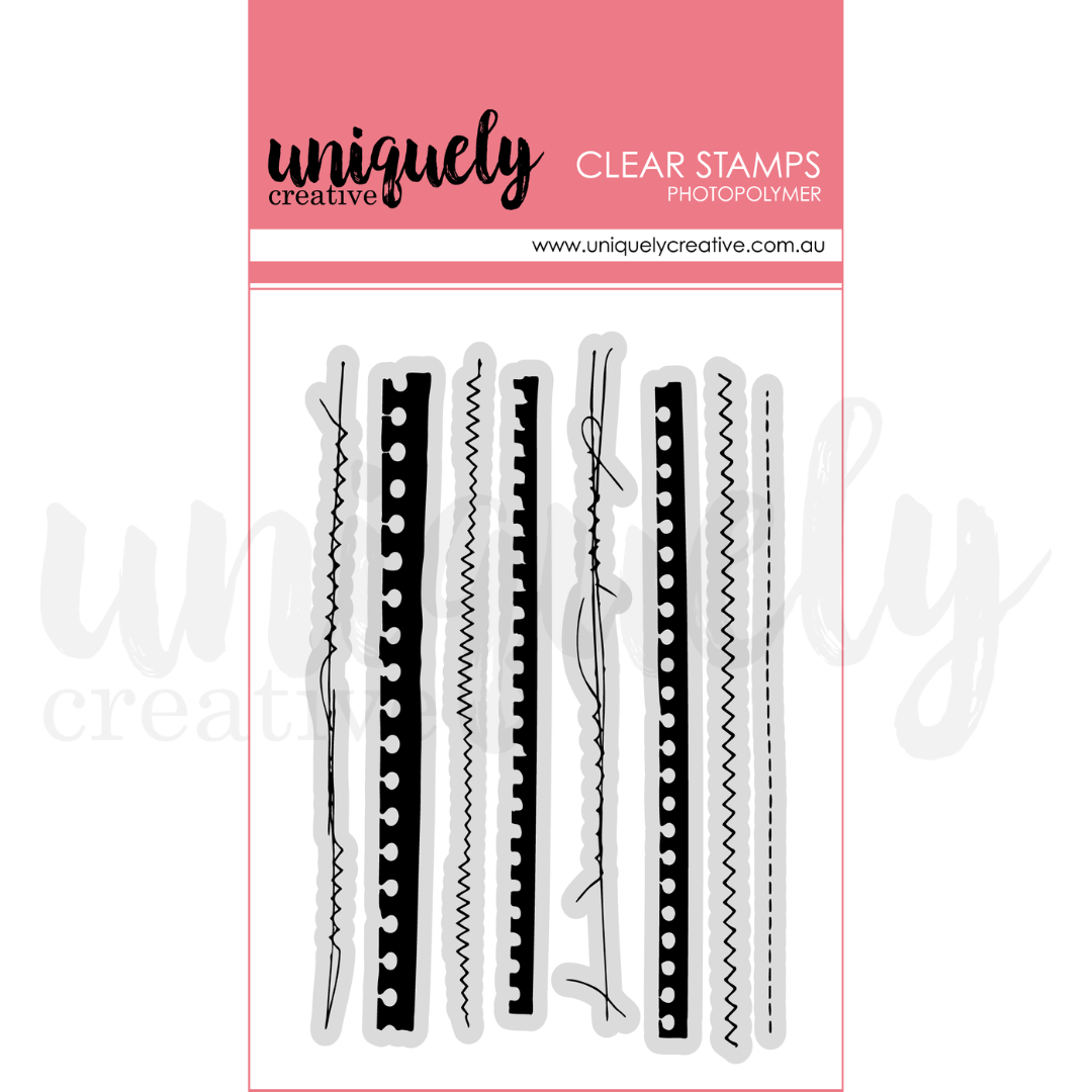 Uniquely Creative Ripped & Stitched Photopolymer Stamp