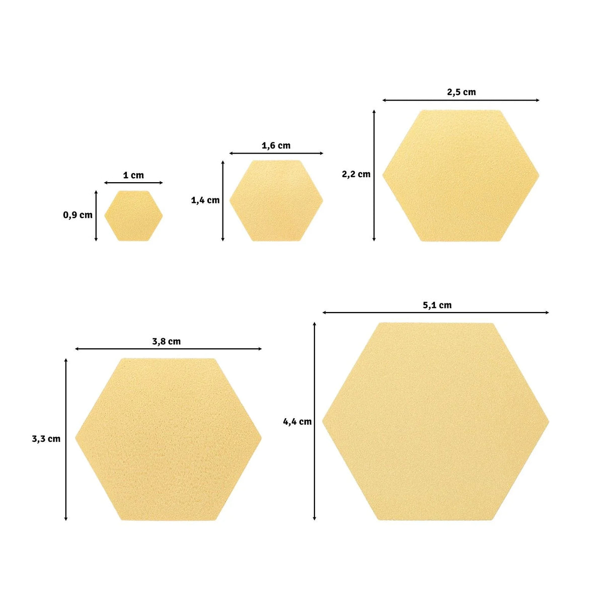Vaessen Creative Craft Punch Set Hexagons 5pcs - 2137-112