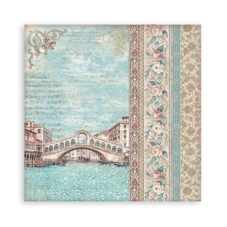 Stamperia Venice City of Art 8x8 Inch Paper Pack Maxi (Single Face) (SBBSXB14)