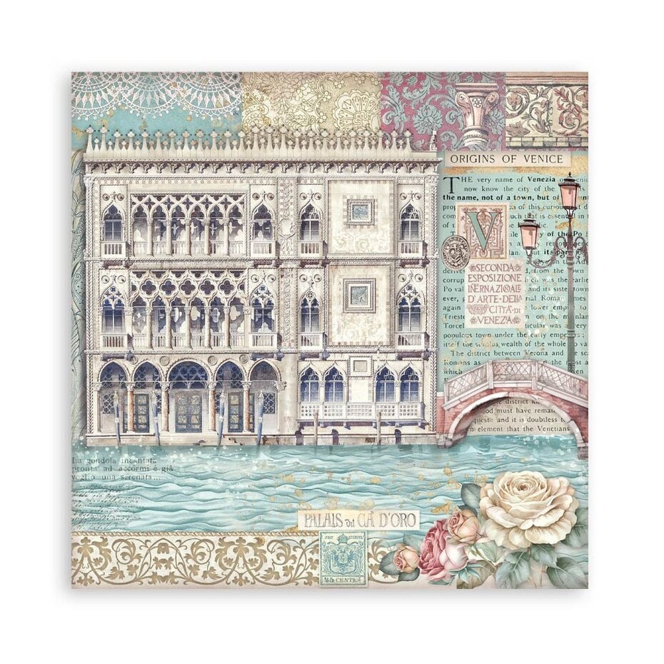 Stamperia Venice City of Art 8x8 Inch Paper Pack Maxi (Single Face) (SBBSXB14)
