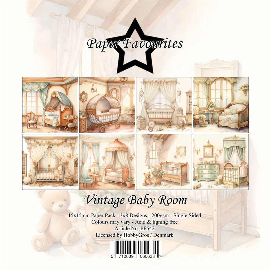 Paper Favourites Vintage Baby Room 6x6 Inch Paper Pad (PF542)