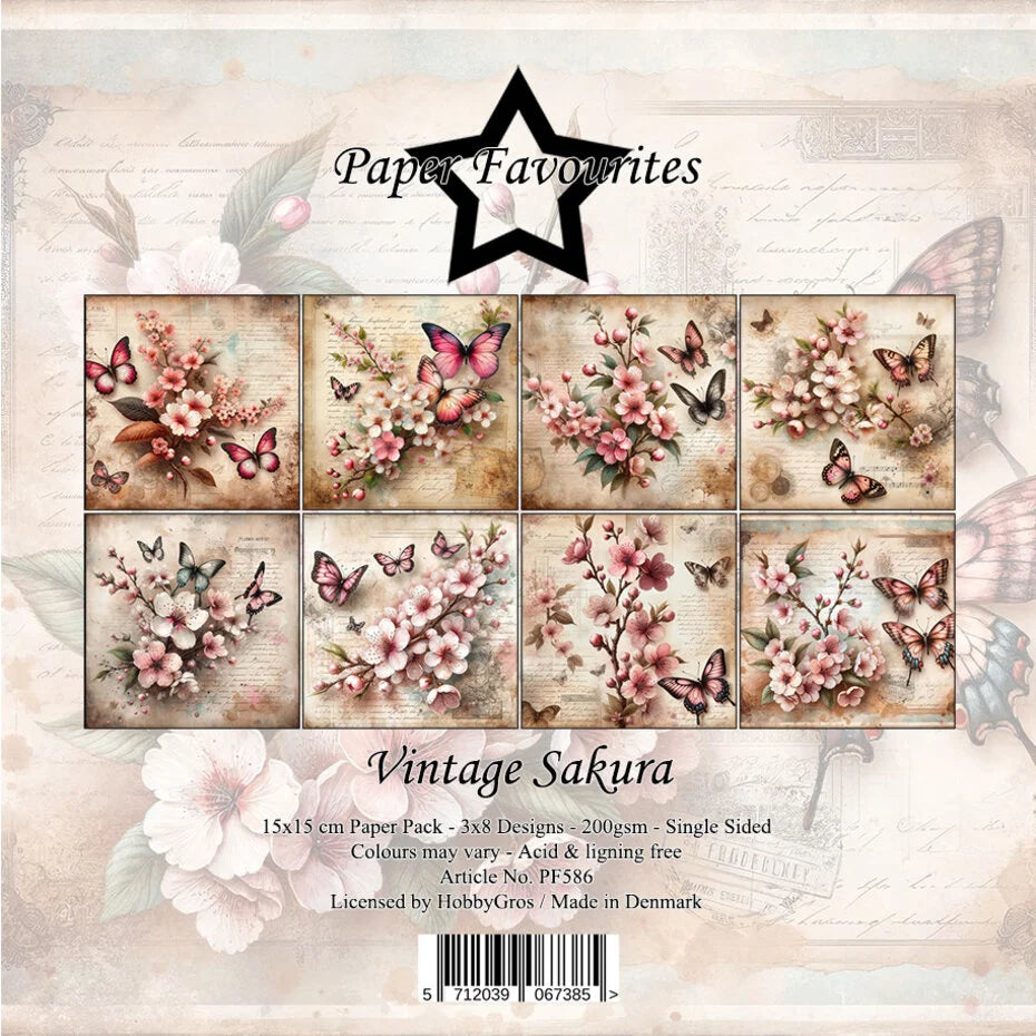 Paper Favourites Vintage Sakura 6x6 Inch Paper Pack (PF586)